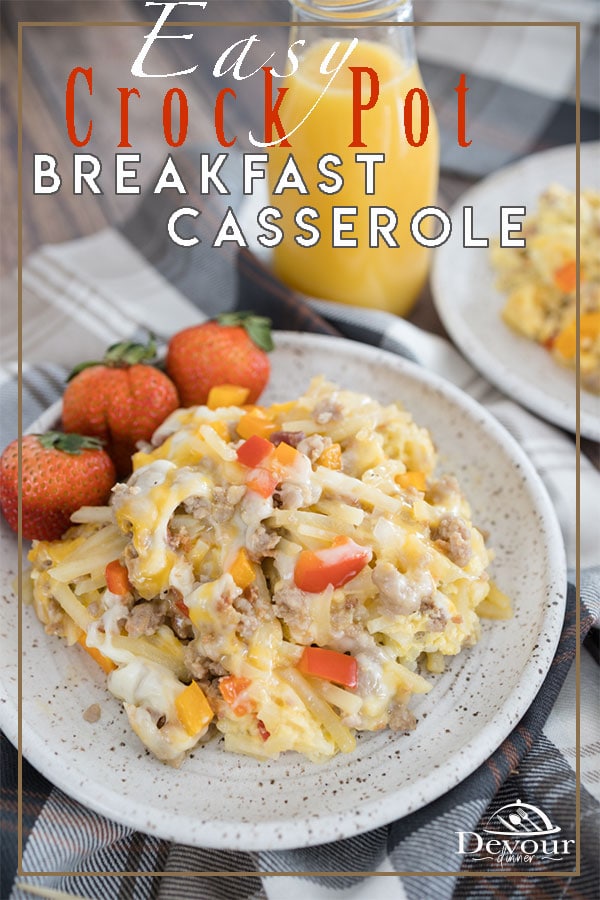 Easy Overnight Crockpot Breakfast Casserole