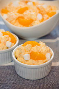 Creamsicle Orange Fluff Salad in small bowls