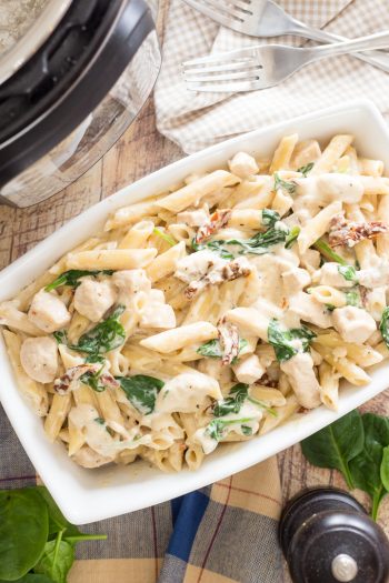 Creamy Tuscan Chicken Pasta - Devour Dinner | Instant Pot Recipe