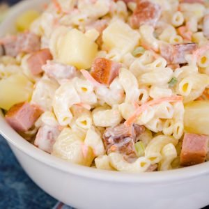 Hawaiian Macaroni Salad with Spam