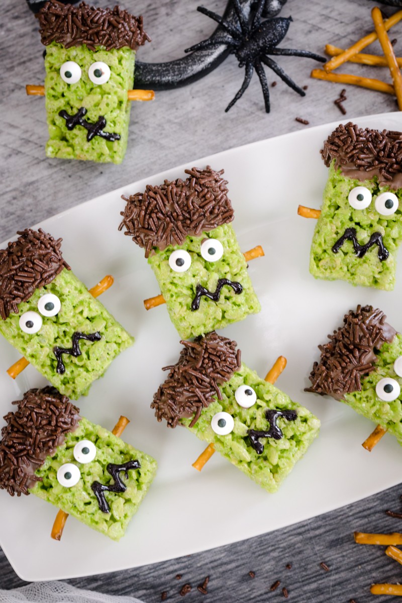 Rice Krispie Frankenstein Treats - Devour Dinner