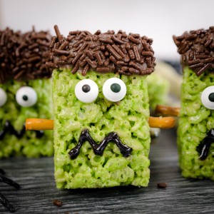 Rice Krispie Frankenstein Treats