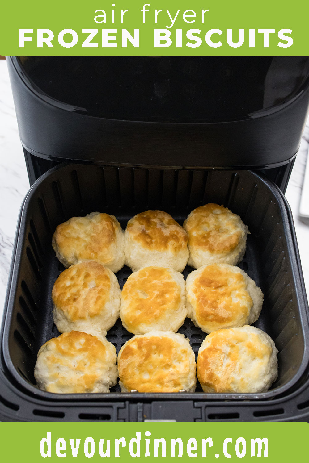 Cooking Frozen Biscuits in Air Fryer makes light, fluffy biscuits that you can enjoy as an easy side dish or tasty snack! This easy recipe gives you the best results for cooked biscuits that are ready to enjoy in less time than using an oven!