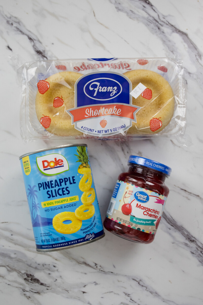 Ingredients for Pineapple Upside Down Cakes